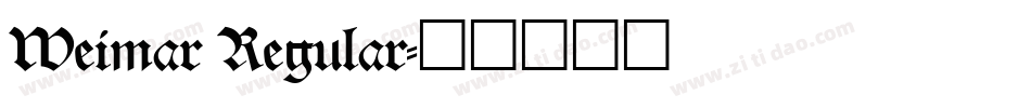 Weimar Regular字体转换